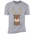 T-Shirts Heather Grey / X-Small Kawaii Christmas Reindeer Men's Premium T-Shirt