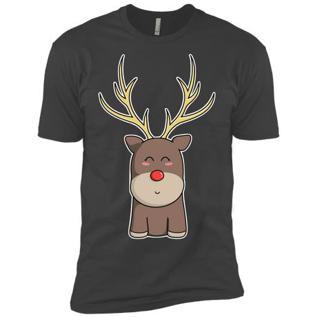 T-Shirts Heavy Metal / X-Small Kawaii Christmas Reindeer Men's Premium T-Shirt