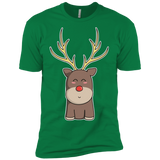 T-Shirts Kelly Green / X-Small Kawaii Christmas Reindeer Men's Premium T-Shirt
