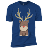 T-Shirts Royal / X-Small Kawaii Christmas Reindeer Men's Premium T-Shirt