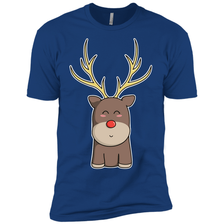 T-Shirts Royal / X-Small Kawaii Christmas Reindeer Men's Premium T-Shirt