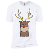 T-Shirts White / X-Small Kawaii Christmas Reindeer Men's Premium T-Shirt