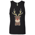 T-Shirts Black / S Kawaii Christmas Reindeer Men's Premium Tank Top