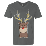 T-Shirts Heavy Metal / X-Small Kawaii Christmas Reindeer Men's Premium V-Neck