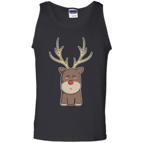 T-Shirts Black / S Kawaii Christmas Reindeer Men's Tank Top