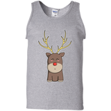 T-Shirts Sport Grey / S Kawaii Christmas Reindeer Men's Tank Top