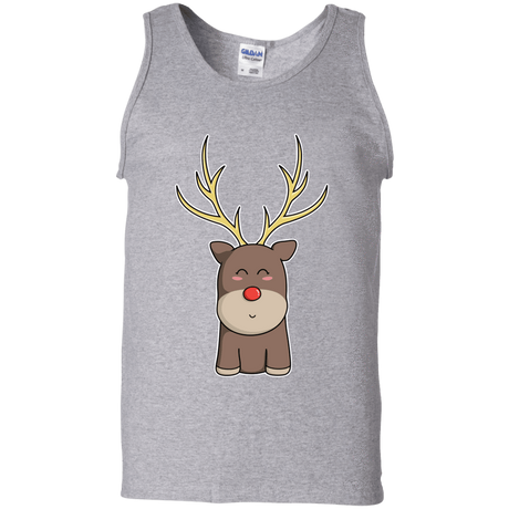 T-Shirts Sport Grey / S Kawaii Christmas Reindeer Men's Tank Top