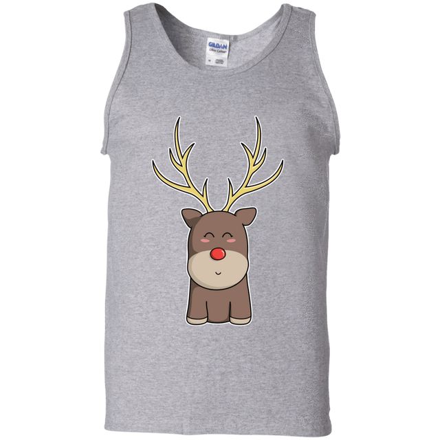 T-Shirts Sport Grey / S Kawaii Christmas Reindeer Men's Tank Top
