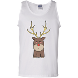 T-Shirts White / S Kawaii Christmas Reindeer Men's Tank Top