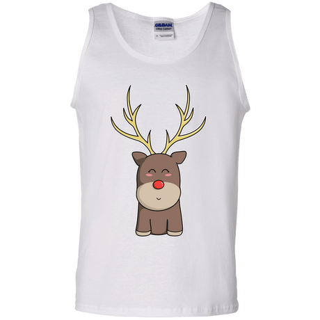 T-Shirts White / S Kawaii Christmas Reindeer Men's Tank Top