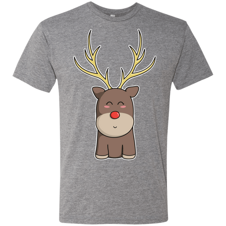 T-Shirts Premium Heather / S Kawaii Christmas Reindeer Men's Triblend T-Shirt