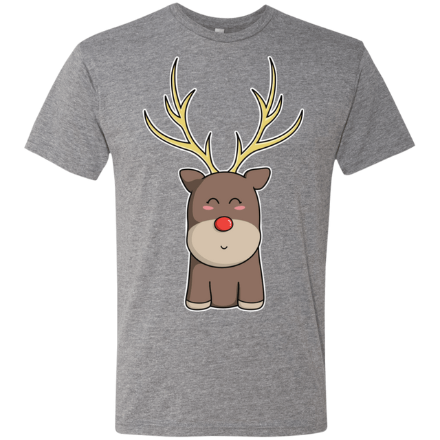 T-Shirts Premium Heather / S Kawaii Christmas Reindeer Men's Triblend T-Shirt
