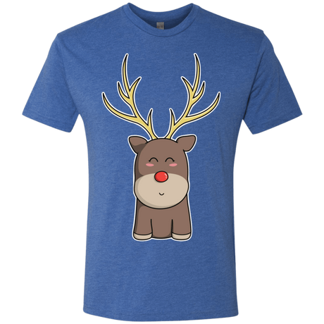 T-Shirts Vintage Royal / S Kawaii Christmas Reindeer Men's Triblend T-Shirt