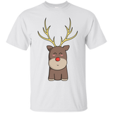 T-Shirts White / S Kawaii Christmas Reindeer T-Shirt