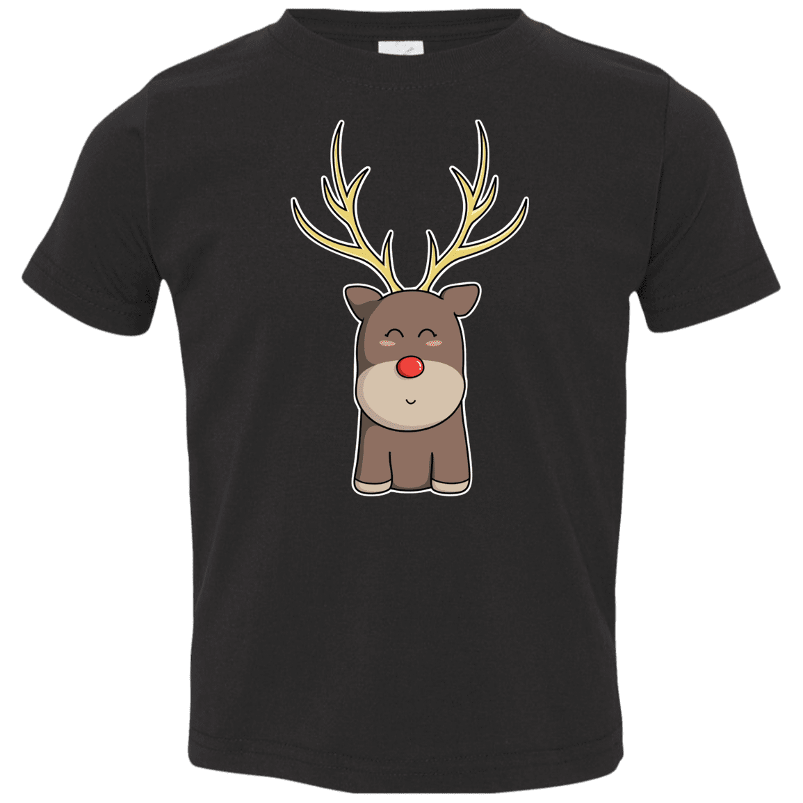 T-Shirts Black / 2T Kawaii Christmas Reindeer Toddler Premium T-Shirt