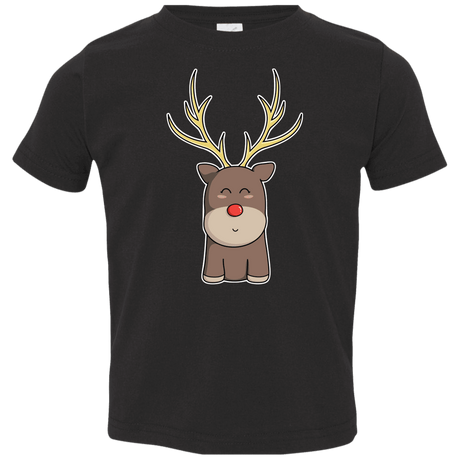 T-Shirts Black / 2T Kawaii Christmas Reindeer Toddler Premium T-Shirt