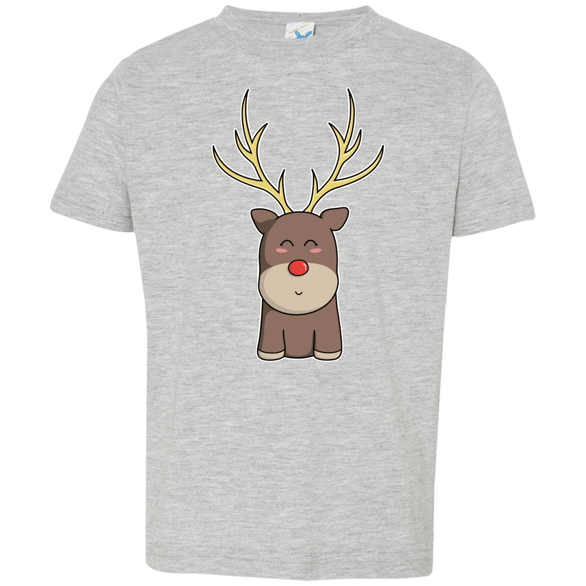 T-Shirts Heather Grey / 2T Kawaii Christmas Reindeer Toddler Premium T-Shirt