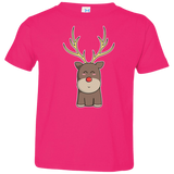 T-Shirts Hot Pink / 2T Kawaii Christmas Reindeer Toddler Premium T-Shirt