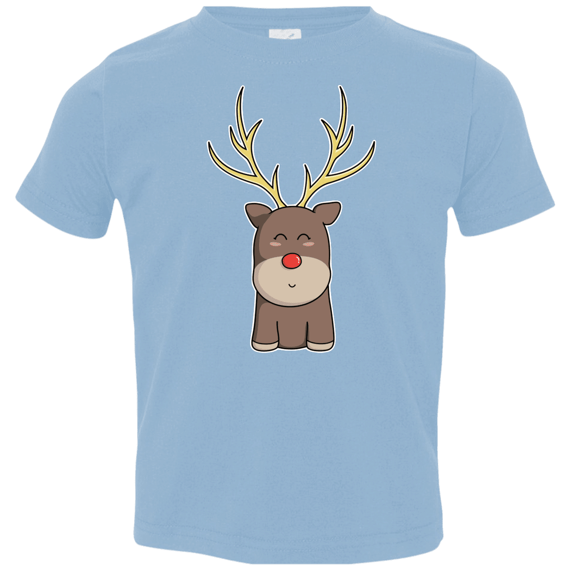 T-Shirts Light Blue / 2T Kawaii Christmas Reindeer Toddler Premium T-Shirt