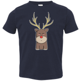 T-Shirts Navy / 2T Kawaii Christmas Reindeer Toddler Premium T-Shirt