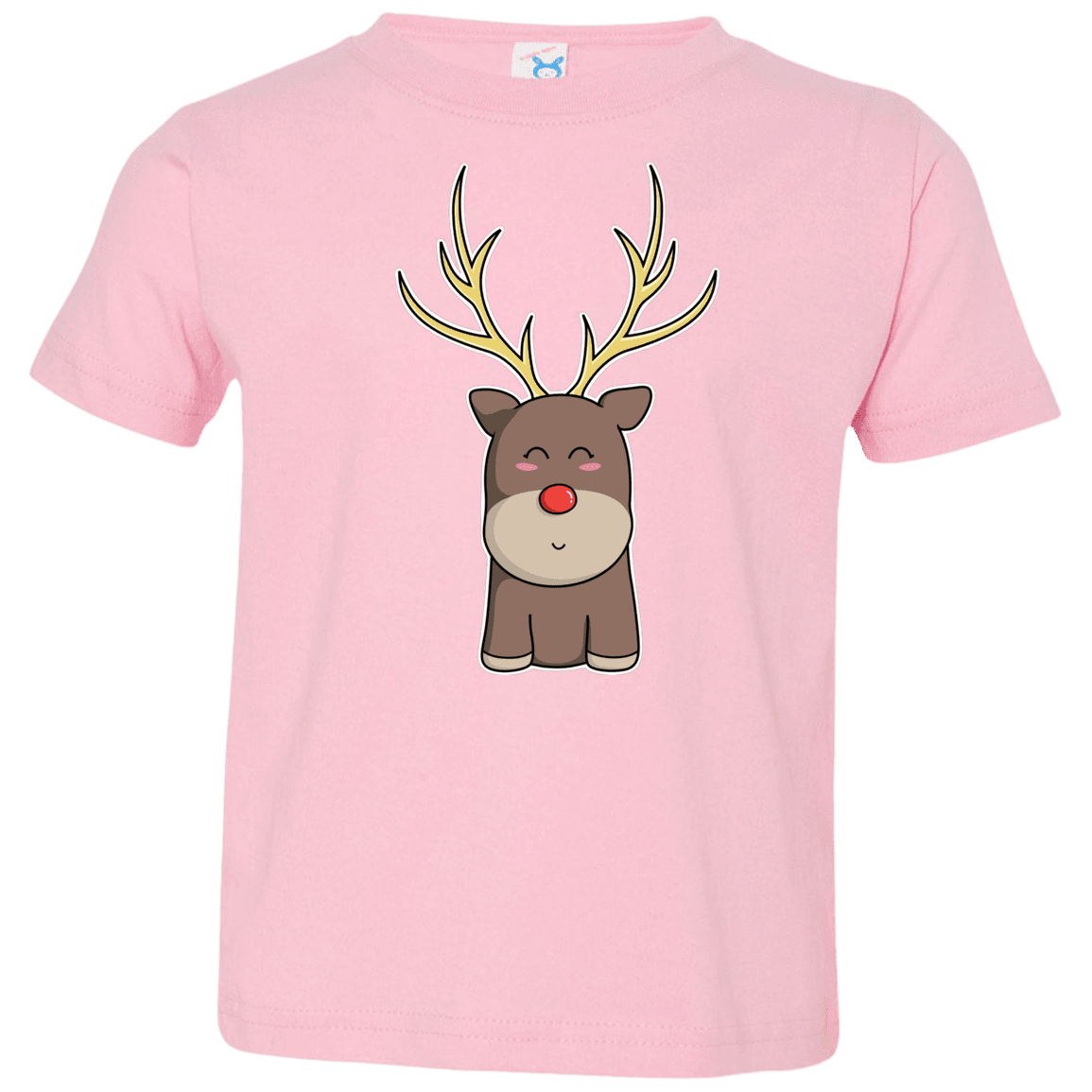 T-Shirts Pink / 2T Kawaii Christmas Reindeer Toddler Premium T-Shirt