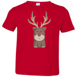 T-Shirts Red / 2T Kawaii Christmas Reindeer Toddler Premium T-Shirt