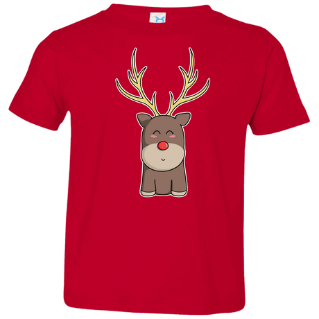 T-Shirts Red / 2T Kawaii Christmas Reindeer Toddler Premium T-Shirt