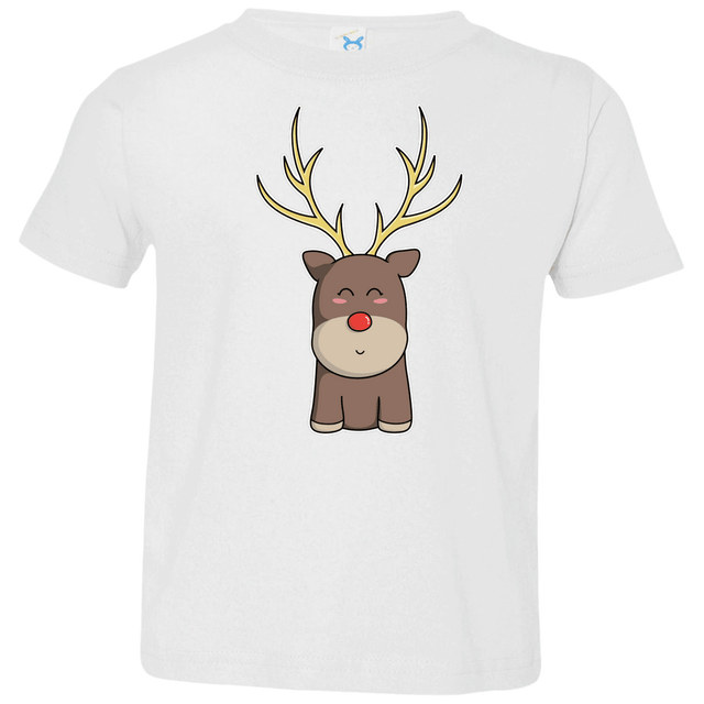 T-Shirts White / 2T Kawaii Christmas Reindeer Toddler Premium T-Shirt