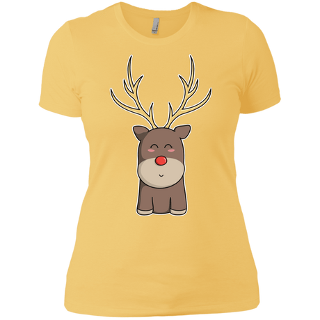 T-Shirts Banana Cream/ / X-Small Kawaii Christmas Reindeer Women's Premium T-Shirt