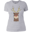 T-Shirts Heather Grey / X-Small Kawaii Christmas Reindeer Women's Premium T-Shirt