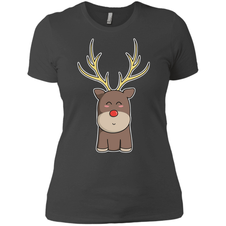 T-Shirts Heavy Metal / X-Small Kawaii Christmas Reindeer Women's Premium T-Shirt