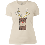 T-Shirts Ivory/ / X-Small Kawaii Christmas Reindeer Women's Premium T-Shirt