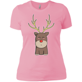 T-Shirts Light Pink / X-Small Kawaii Christmas Reindeer Women's Premium T-Shirt