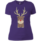 T-Shirts Purple Rush/ / X-Small Kawaii Christmas Reindeer Women's Premium T-Shirt