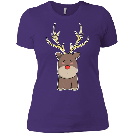 T-Shirts Purple Rush/ / X-Small Kawaii Christmas Reindeer Women's Premium T-Shirt