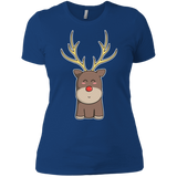 T-Shirts Royal / X-Small Kawaii Christmas Reindeer Women's Premium T-Shirt