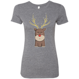 T-Shirts Premium Heather / S Kawaii Christmas Reindeer Women's Triblend T-Shirt