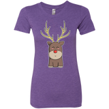T-Shirts Purple Rush / S Kawaii Christmas Reindeer Women's Triblend T-Shirt