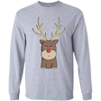 T-Shirts Sport Grey / YS Kawaii Christmas Reindeer Youth Long Sleeve T-Shirt