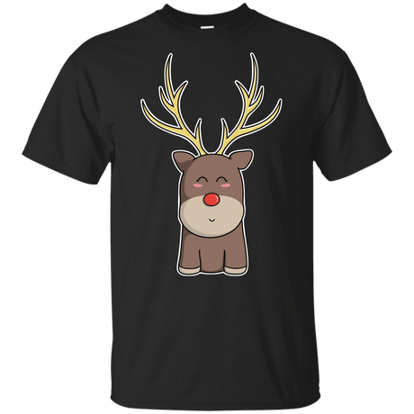 T-Shirts Black / YXS Kawaii Christmas Reindeer Youth T-Shirt