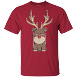 T-Shirts Cardinal / YXS Kawaii Christmas Reindeer Youth T-Shirt