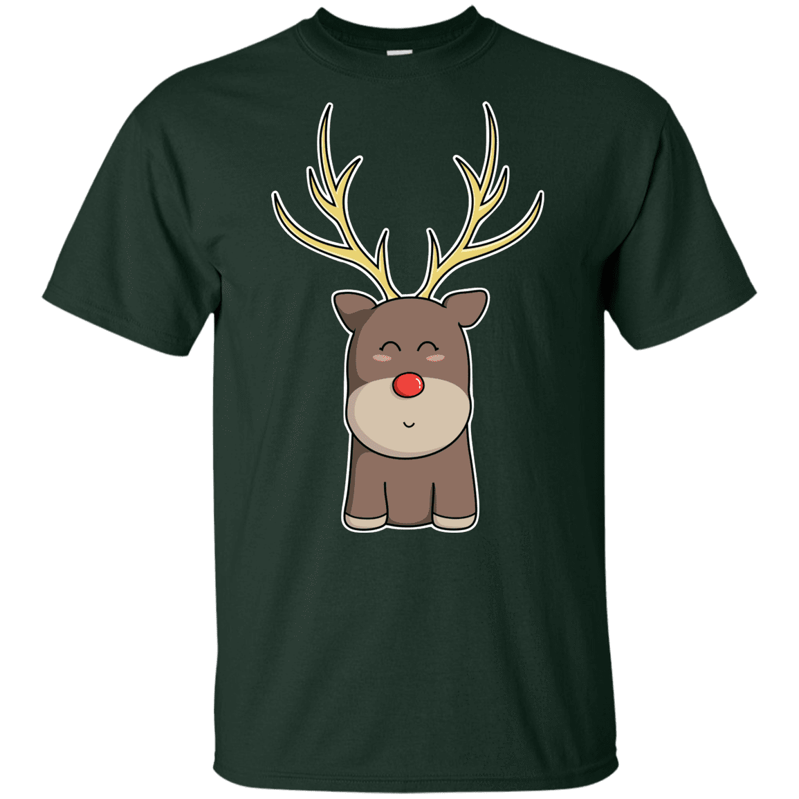 T-Shirts Forest / YXS Kawaii Christmas Reindeer Youth T-Shirt