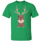 T-Shirts Irish Green / YXS Kawaii Christmas Reindeer Youth T-Shirt