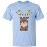 T-Shirts Light Blue / YXS Kawaii Christmas Reindeer Youth T-Shirt