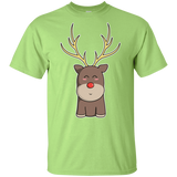 T-Shirts Mint Green / YXS Kawaii Christmas Reindeer Youth T-Shirt