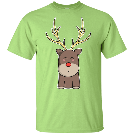 T-Shirts Mint Green / YXS Kawaii Christmas Reindeer Youth T-Shirt