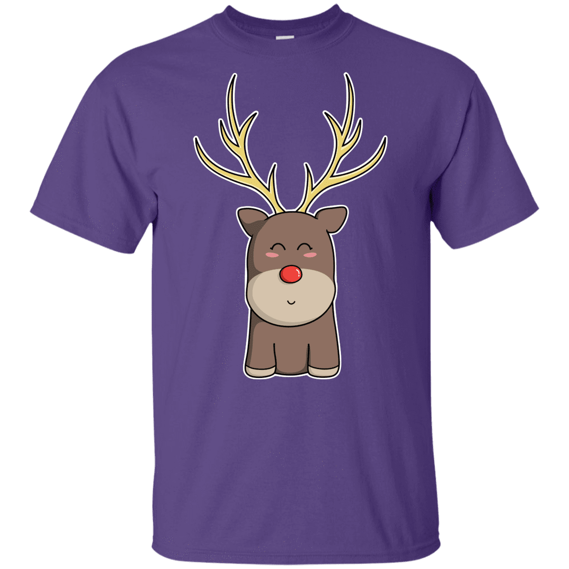 T-Shirts Purple / YXS Kawaii Christmas Reindeer Youth T-Shirt