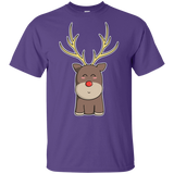 T-Shirts Purple / YXS Kawaii Christmas Reindeer Youth T-Shirt