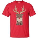 T-Shirts Red / YXS Kawaii Christmas Reindeer Youth T-Shirt