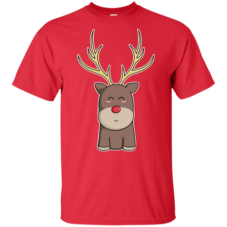 T-Shirts Red / YXS Kawaii Christmas Reindeer Youth T-Shirt